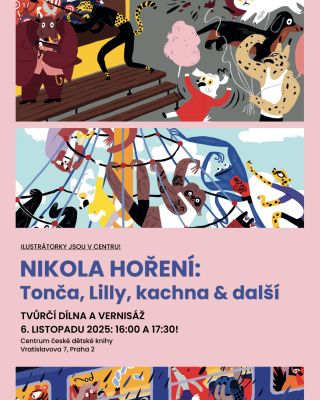 🎨 Nikola Hoření v Centru! Druhá výstava z cyklu Ilustrátorky jsou v Centru představí svět plný pohybu, barev a fantazie ✨...